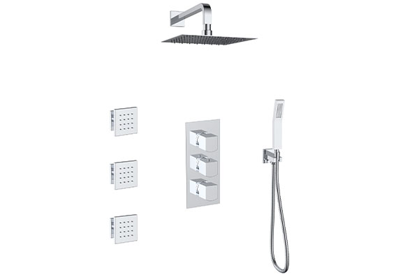 Wall Mounted Temperature Controlled Shower Set